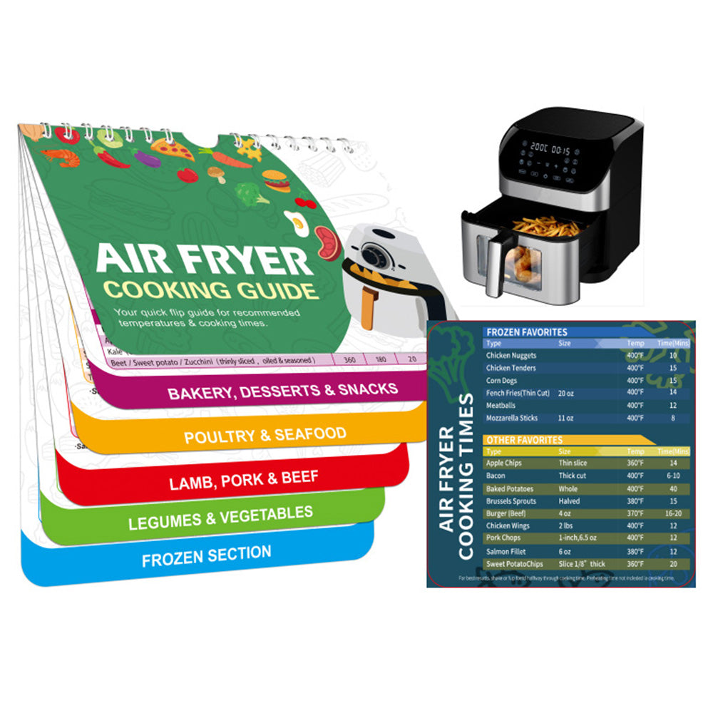 Cooking Cheat Sheets Set Air Fryer Pressure Cooker Keto Guide Fridge Calendar