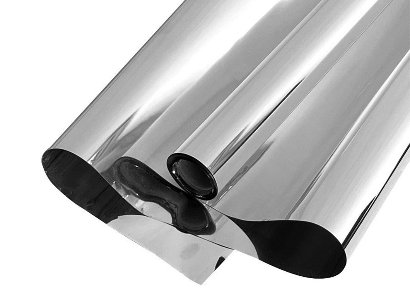 Christmas Silver Gift Wrapping Paper Bouquet Wrap Mirror Film Wrapping Paper with 10pcs Acrylic stickers