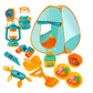 Kids Camping Set with Pop Up Tent Camping Gear Set Outdoor Toy Camping Tool Set