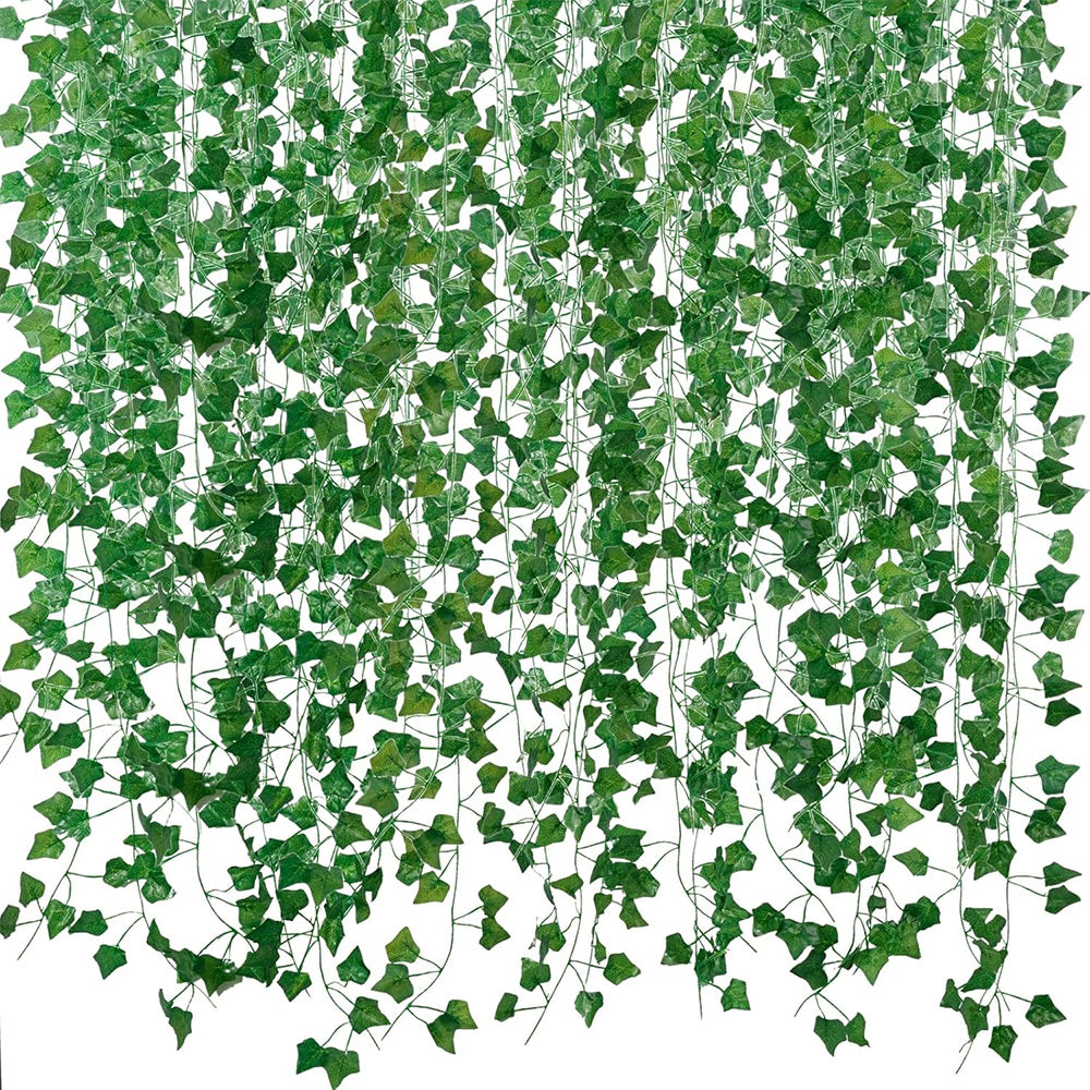 12 X 2M Artificial Ivy Vine Garland Fake Foliage Hanging Leaf Plant for Home Garden Party
