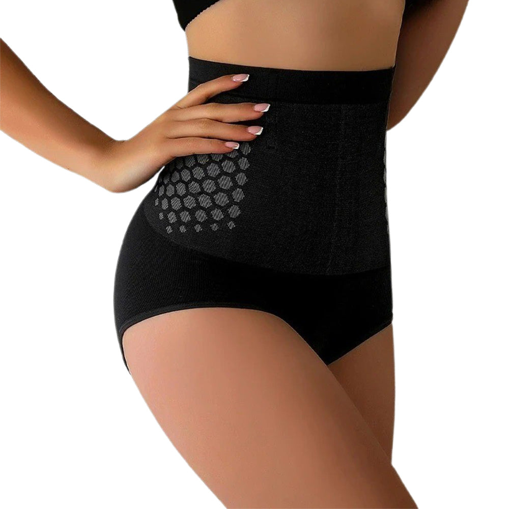 High Waist Shapewear Panty Seamless Postpartum Underwear-Black