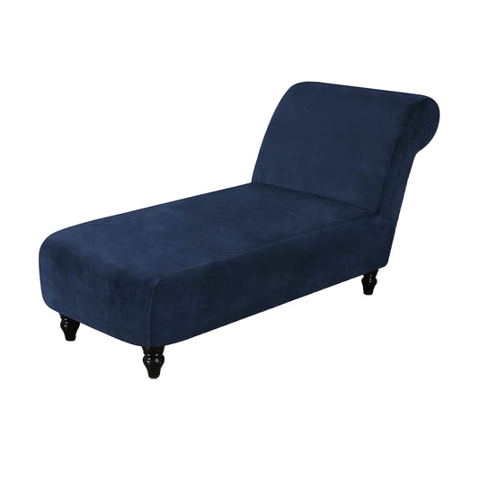 Velvet Armless Lounge Chaise Slipcover Stretch Chaise Couch Cover