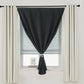 Blackout Curtains No Drill Adhesive Curtains for Bedroom Living Room Office-Black