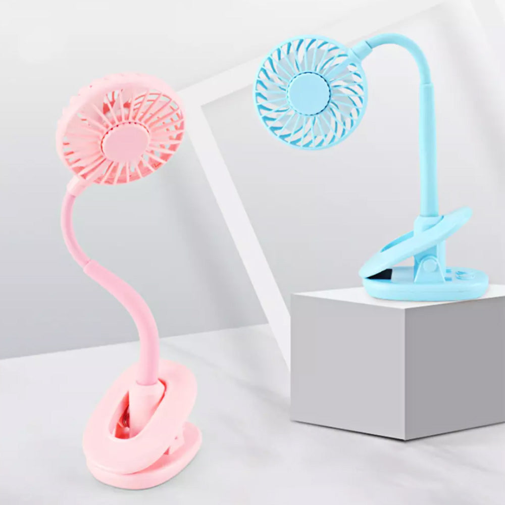 Clip on Mini Fan Portable USB Rechargeable Personal Desk Fan Cooling Fan