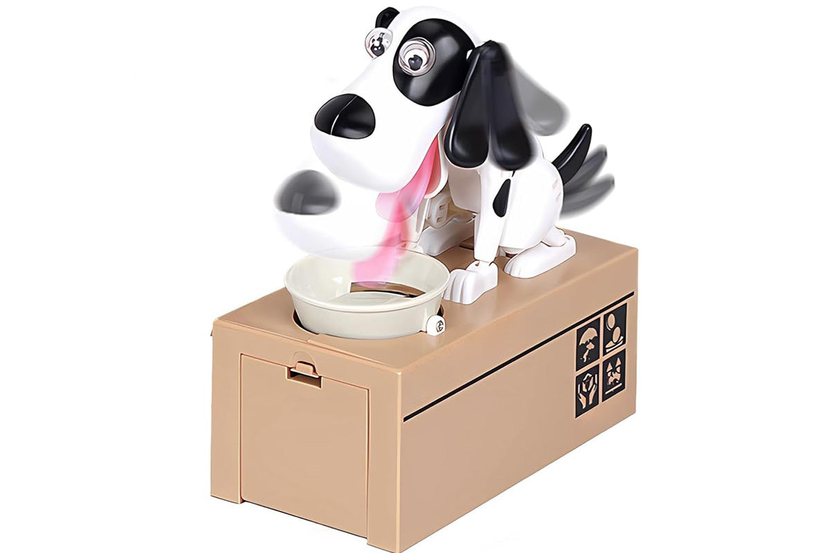 Robotic Eating Dog Coin Bank Electric Coin Bank for Little Ones