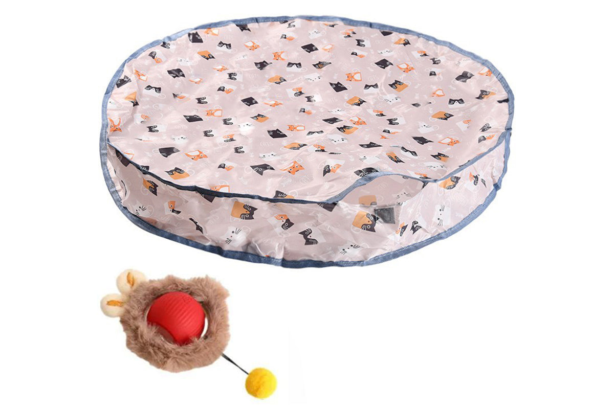 Interactive Cat Toys Ball Electric Motion Activate Cat Toy Hide and Seek Mouse Catching Game