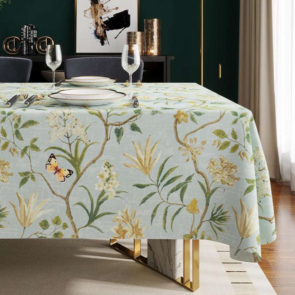 PVC Waterproof Oil Proof Tablecloth Clean Dining Cover-Style 1