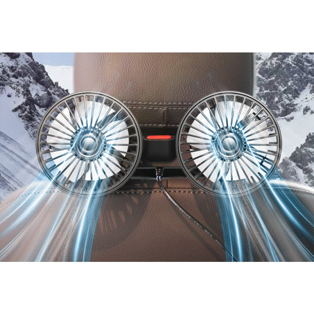 Rotation Air Cooling Fan Car Cooling Fan Car Back Rear Seat Dual Head Fan