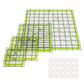 4Pcs Square Acrylic Quilting Rulers Set Green Non Slip Patchwork Sewing Templates