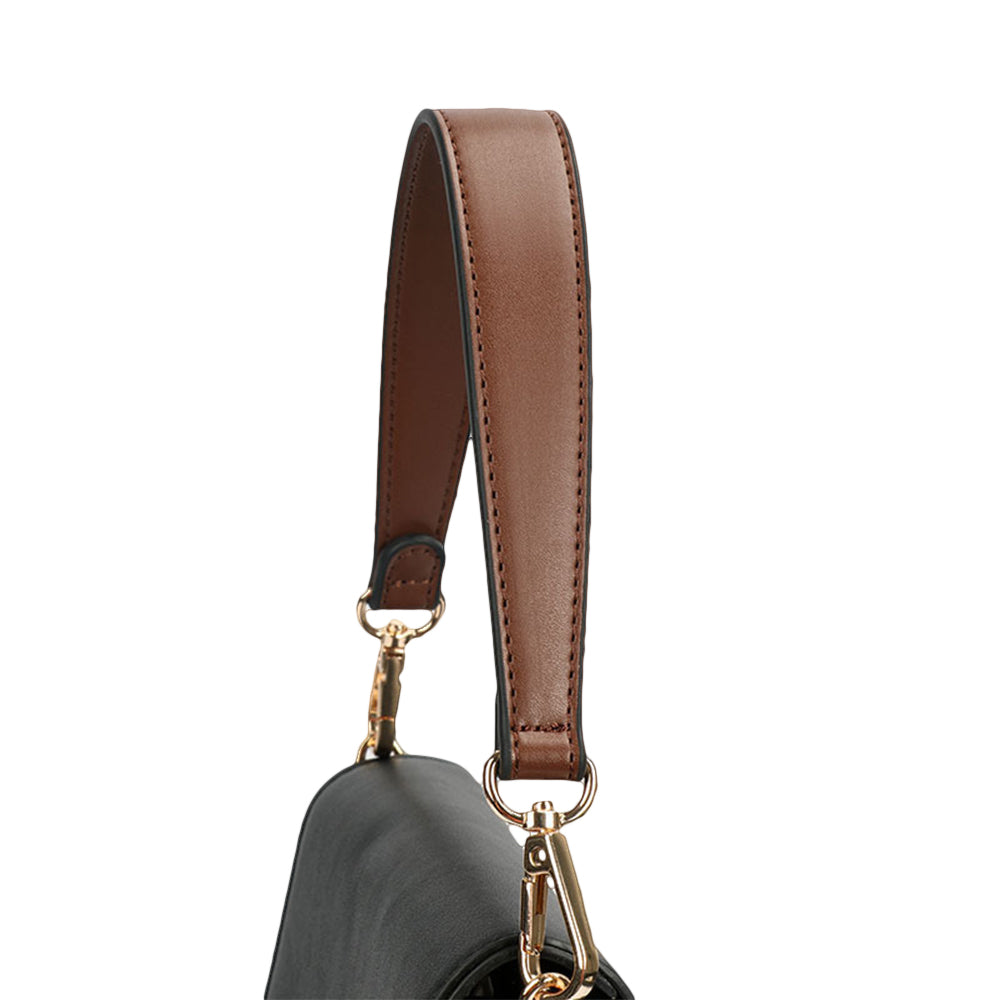 Faux Leather Handbag Shoulder Strap Replacement Accessory-Coffee