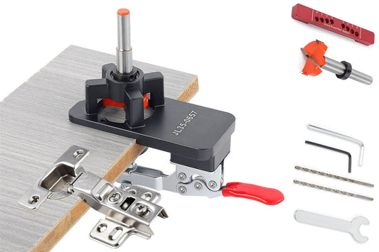 35mm Hinge Drilling Jig Adjustable Cabinet Hole Opener with Stop