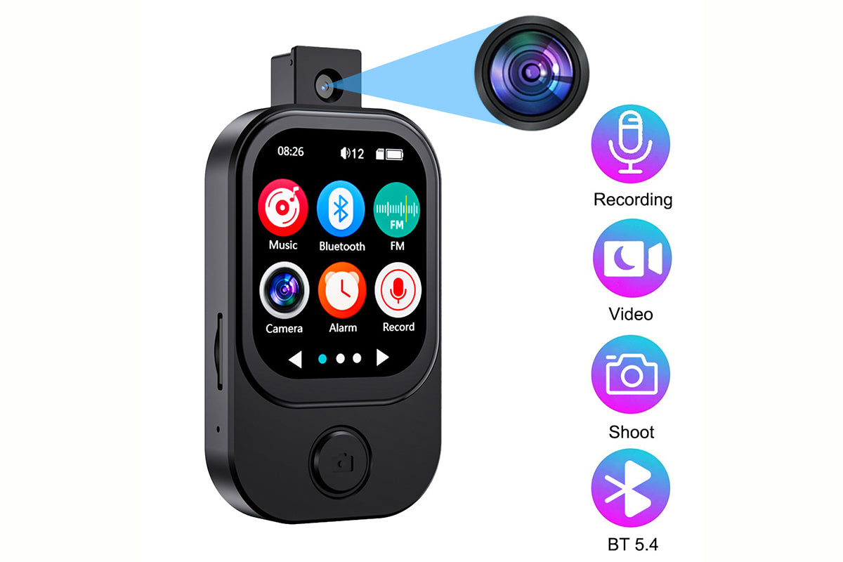 32GB MP3 MP4 Player with Rotatable Camera Video Recorder Touch Screen Bluetooth Music Player FM Radio