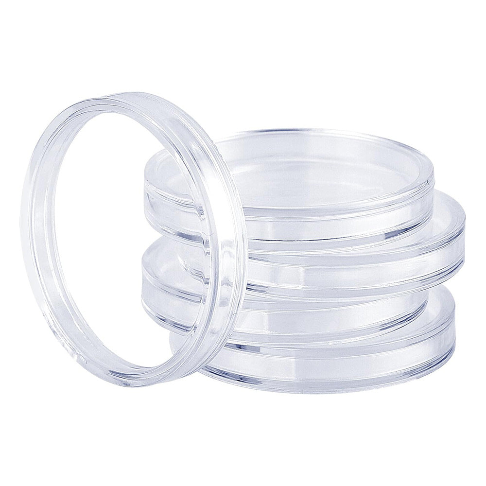 100Pcs 30mm Coin Capsules with EVA Foam Inserts for Coin Collection