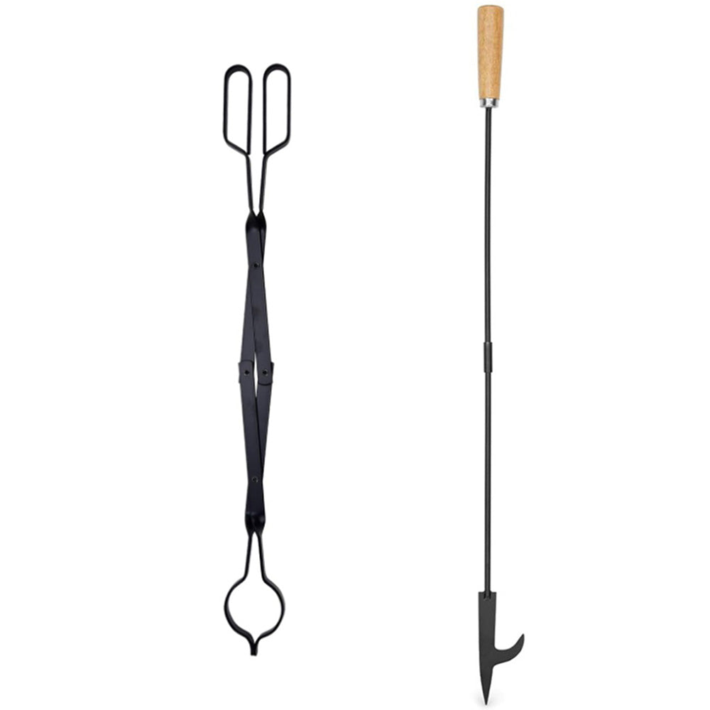 Fireplace Poker and Tongs Tool Set