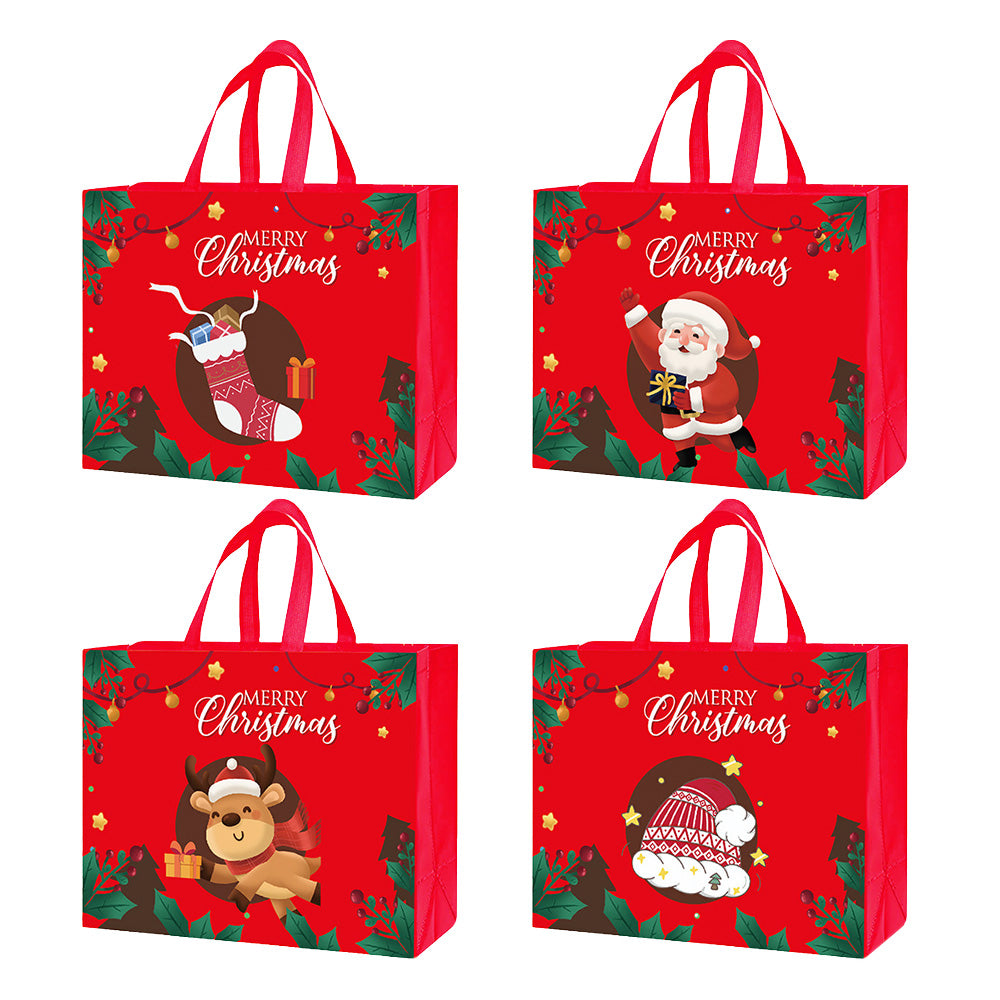 24Pcs Nonwoven Christmas and Halloween Handled Gift Shopping Bags