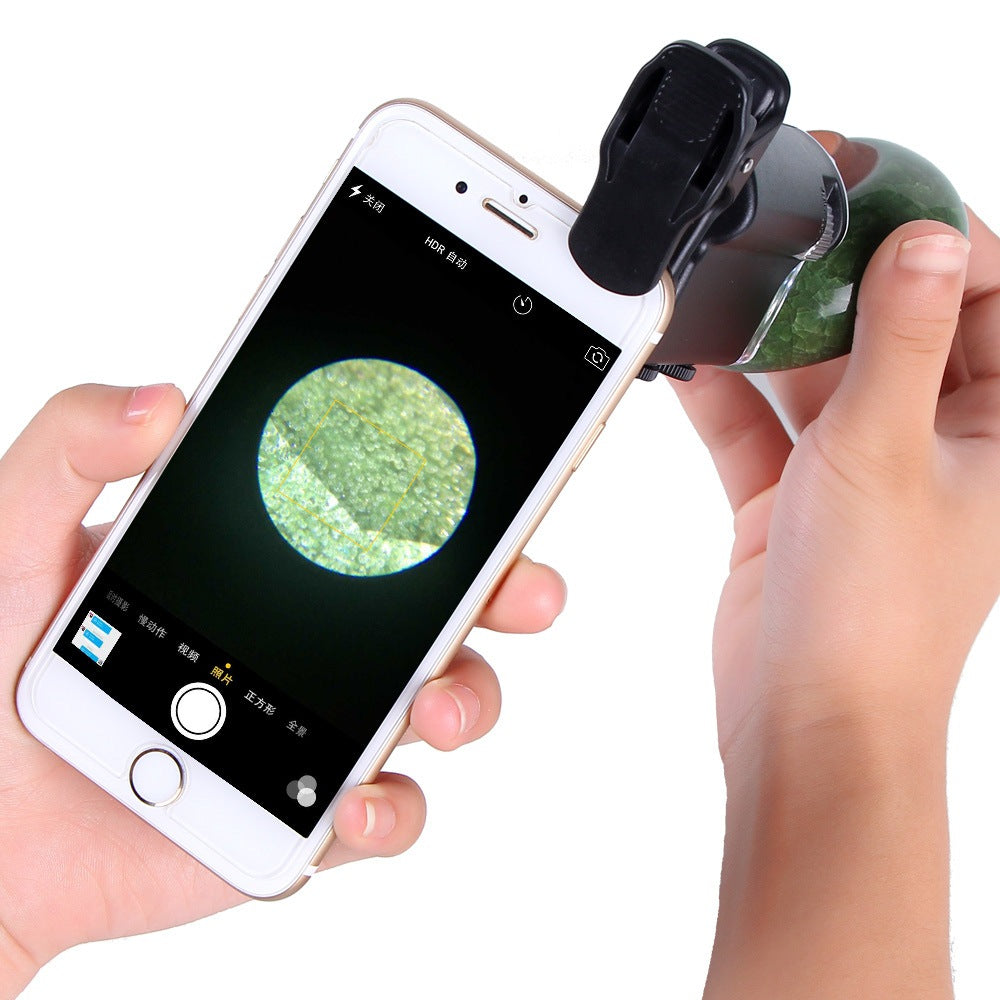 60-100X Zoom Handheld Clip-On Microscope for Mobile Phone