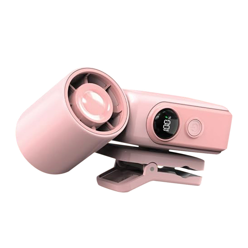 Clip On Handheld Turbo Fan with LED Display 4 Speeds and 180 Degree Tilt