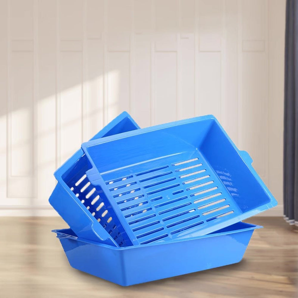 Cat Litter Box Open Toilet Self Cleaning Cat Kitten Sifting Tray