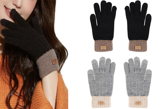 Women Touch Screen Knitted Gloves