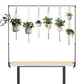Metal Adjustable Plant Hanger Rail Pole with Clamp