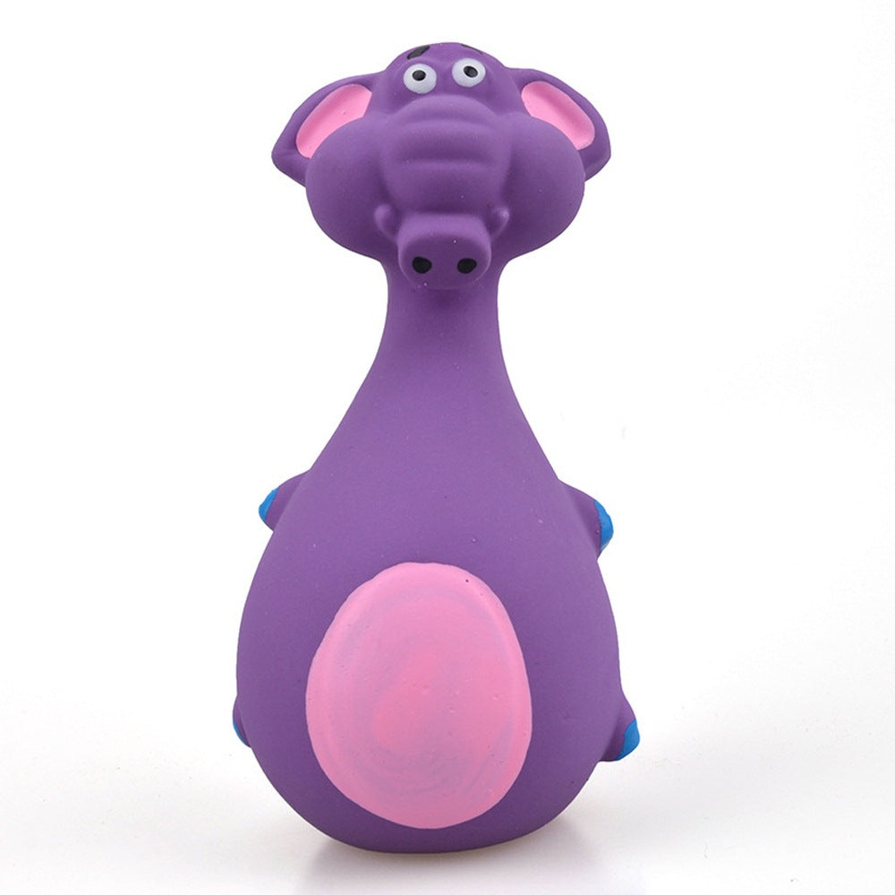 Cartoon Latex Squeaky Dog Toy for Teeth Cleaning