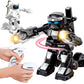 2Pcs 2.4G RC Battle Robots with Sound Effects and LED Lights-Black and White