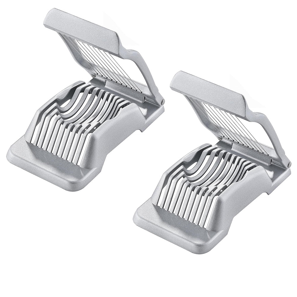 2Pcs Stainless Steel Hard Boiled Egg Slicer