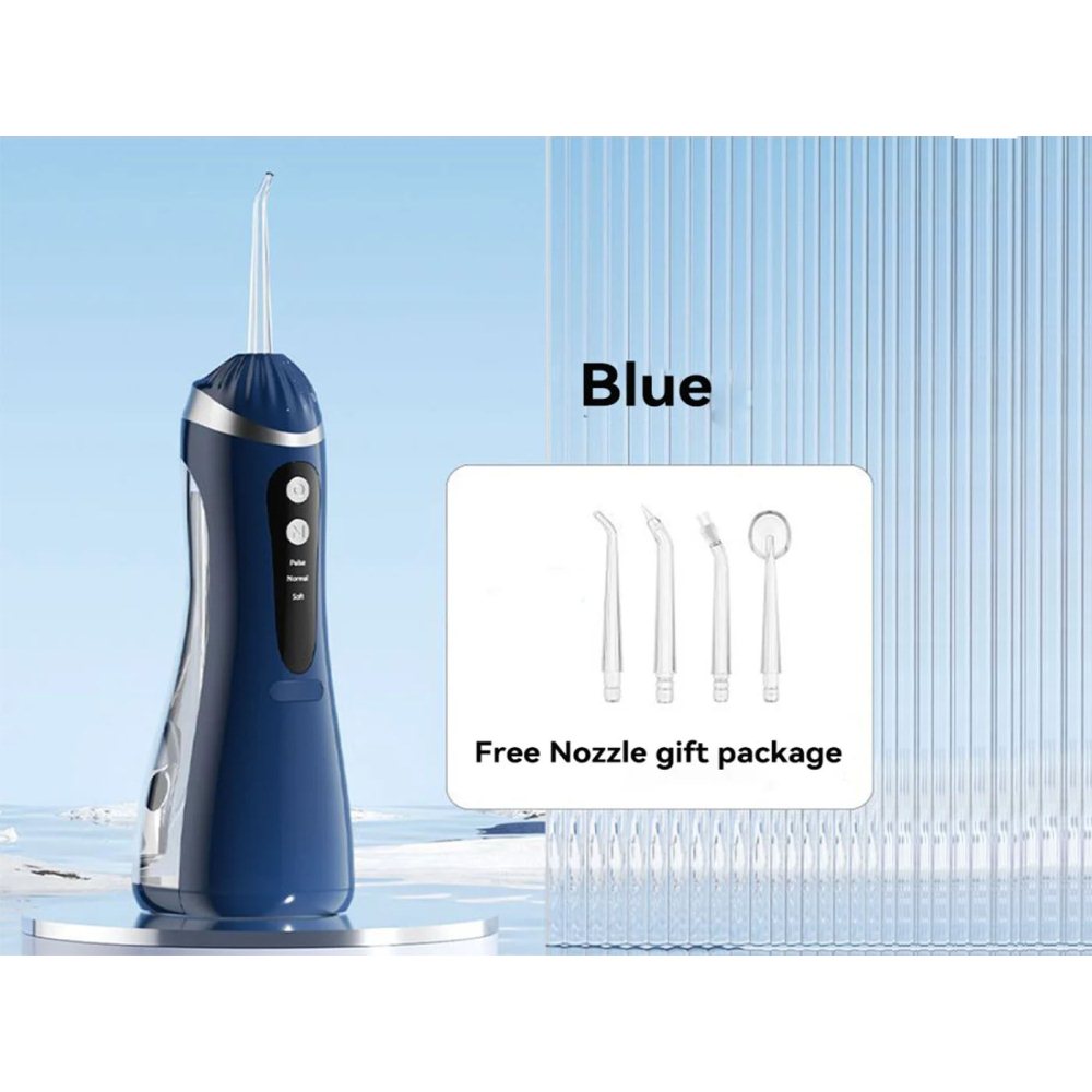 Portable Rechargeable Water Dental Flosser for Teeth Cleaning with 4 Tips