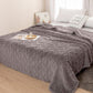 2Pcs Soft Warm Reversible Faux Long Plush Blanket