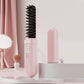 2Pcs Negative Ion Electric Hair Straightener Brush Curler Lazy Comb Hot Flat Artifact