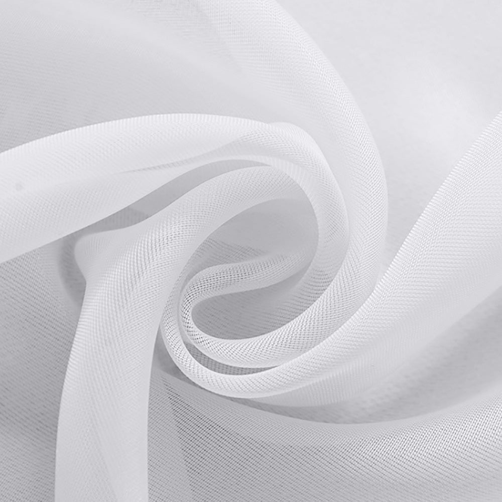2Pcs 210x134cm Rod Pocket Sheer Curtain Voile Curtain Window Drape Privacy Draperies for Living Room