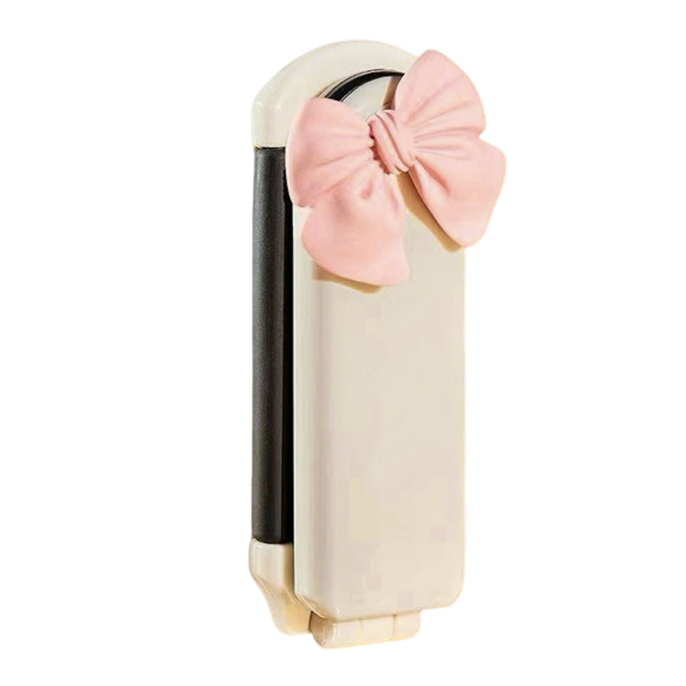 2Pcs Folding Hair Brush with Detachable Makeup Mirror Portable for Travel Student Office