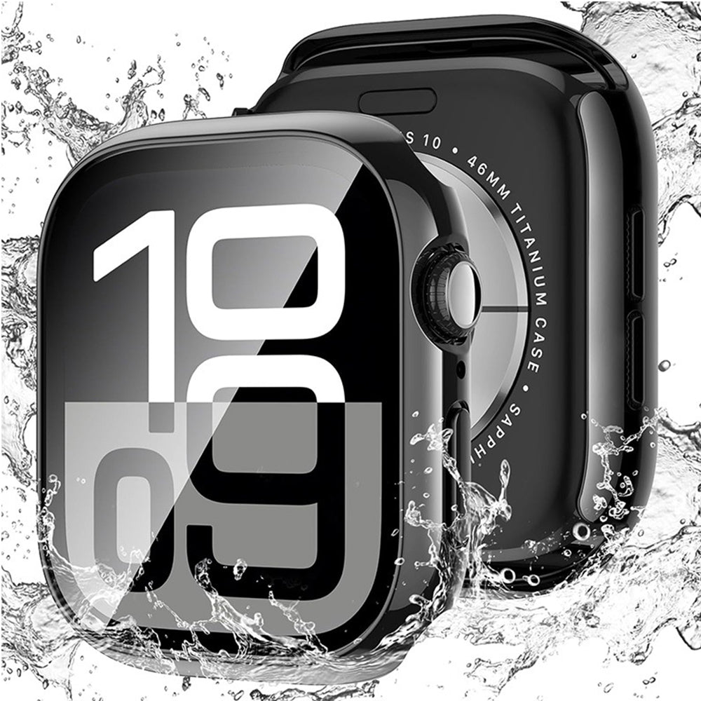 Waterproof Hard Case with Tempered Glass for Apple Watch Series 10 42mm 46mm