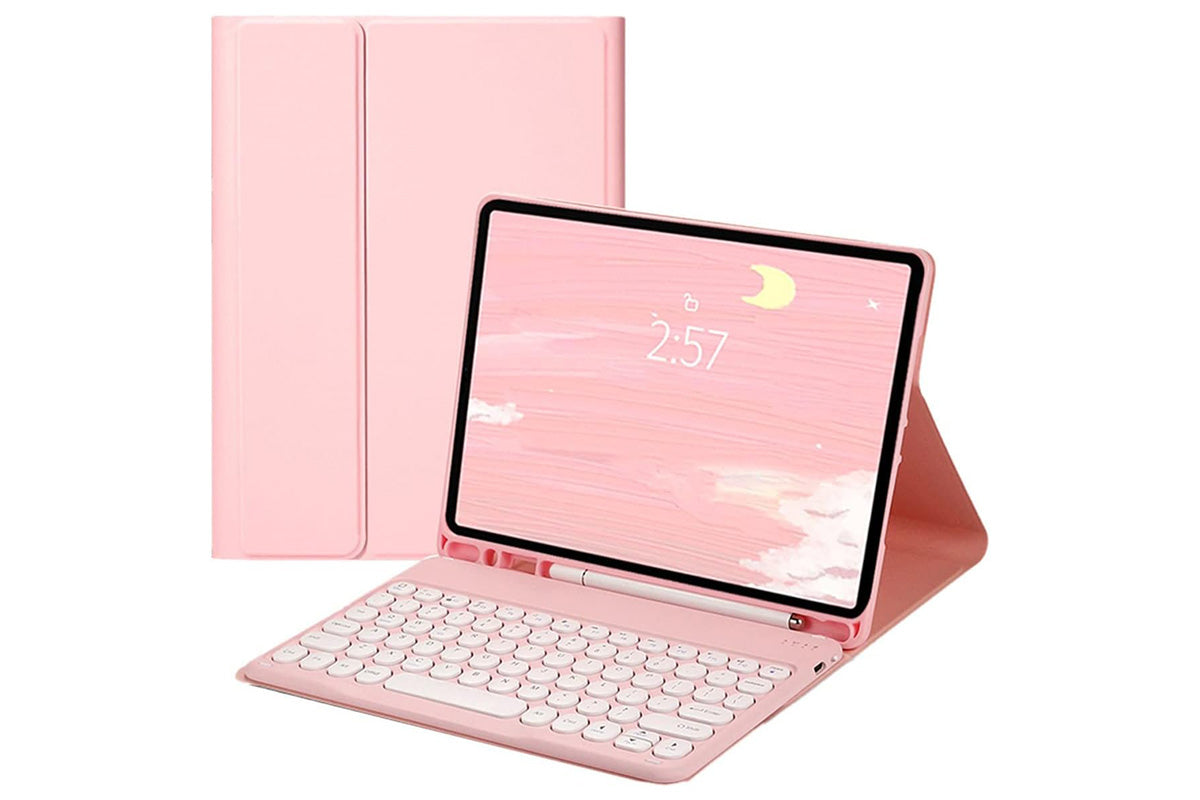 Bluetooth Touchpad for Samsung Galaxy Tab A9 / A9 Plus Detachable Keyboard-Pink