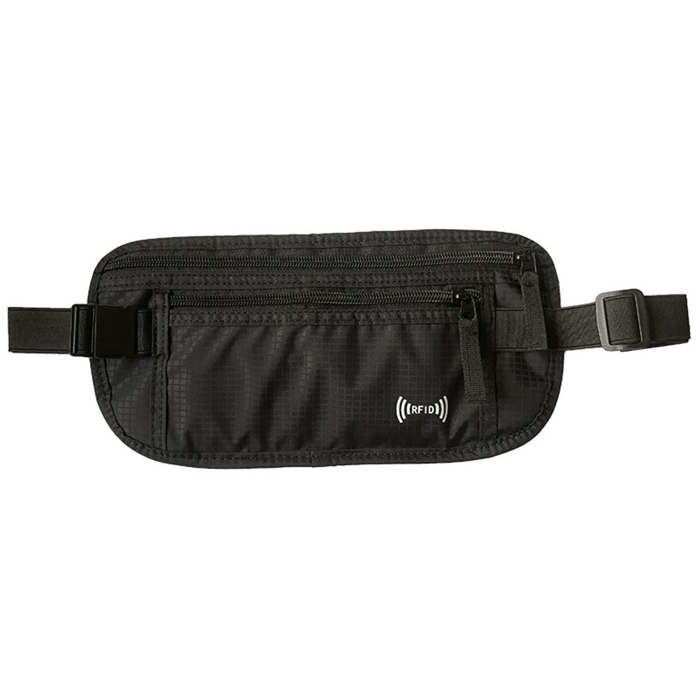 Secure RFID Blocking Money Belt Anti Theft Hidden Fanny Pack Water Repellent Travel Pouch