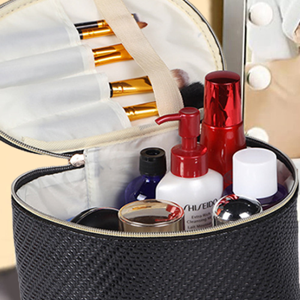 2Pcs PU Leather Cosmetic Bag