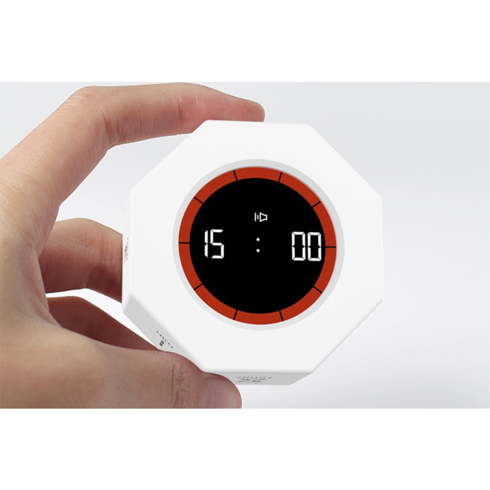 Rechargeable Pomodoro Timer 8-Angle Auto-Rotating Screen with Gravity Sensor for Cooking Work
