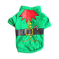 3Pcs Dog Cat Christmas T-Shirt Clothes Vest Puppy Pet Apparel Costume Coat Jacket-Red Belt and Green Belt and Candy Cane
