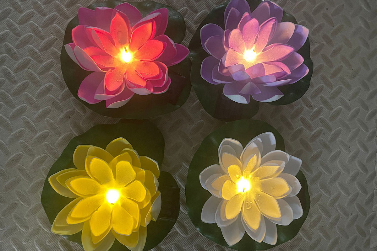 Solar Floating Lotus Light Solar Powered Floating Flower Light