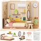 DIY Miniature Dollhouse Kit 3D Puzzle Dollhouse Toy with Dust Cover and Light