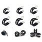 52 PCS Rubber Lined P Clips with Storage Case Stainless Steel Cable Clamps in 6 Sizes