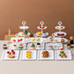 Cake Stand Set with 6 Tiered Cupcake Stands 4 Square Trays for Party Wedding Dessert