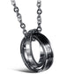Eternal Love Interlocking Ring Couples Pendant Necklace His and Hers