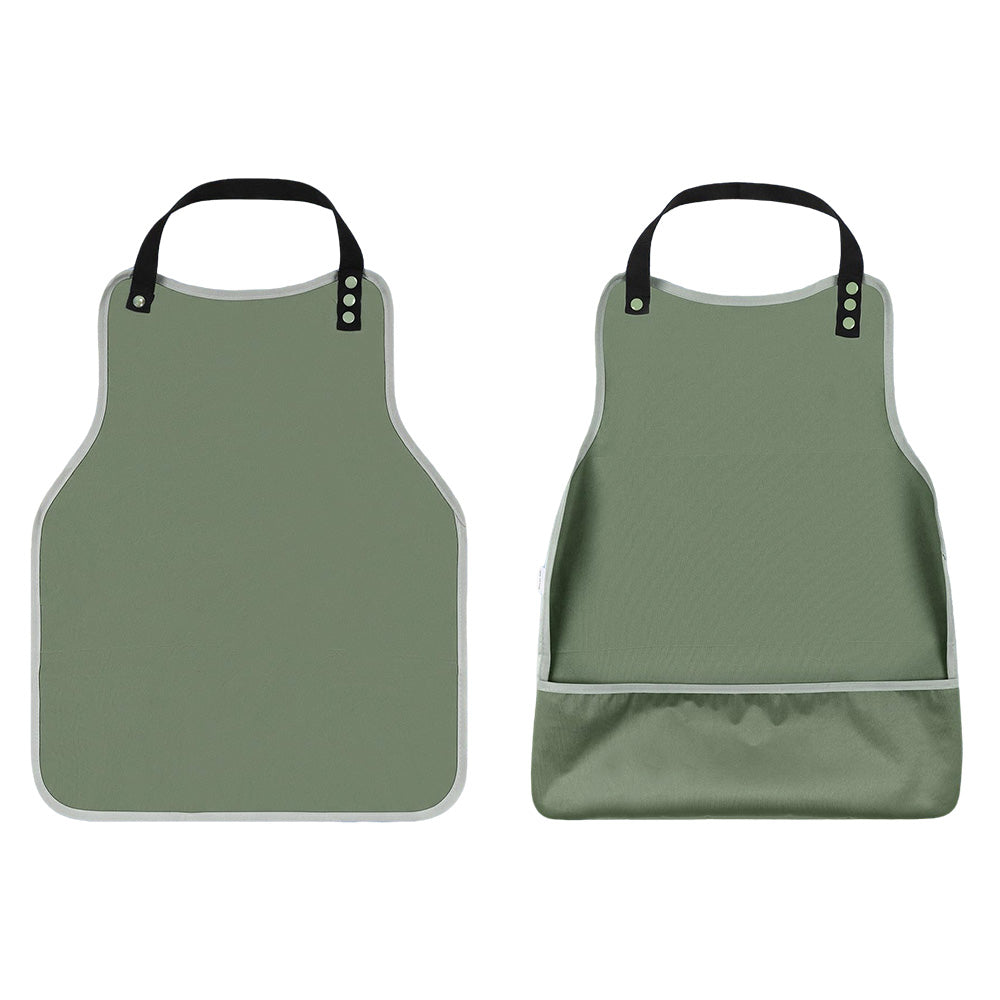 3 Pack Waterproof Washable Adult Bibs with Crumb Catcher Pockets