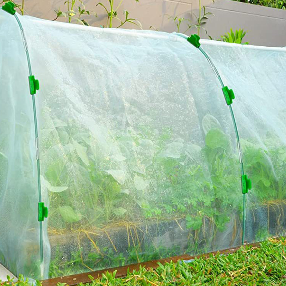 85Pcs Set Garden Netting Kit for Raised Beds Fiberglass Garden Hoops Bird Barrier Protection