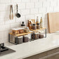 2Pcs Wooden Cabinet Shelf Organizers Kitchen Counter Shelves