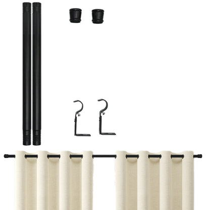 Adjustable Window Curtain Rods Set with Brackets
