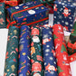 10Pcs Christmas Wrapping Paper Christmas Present Wrap Rolls Cute Traditional Xmas Wrap Paper