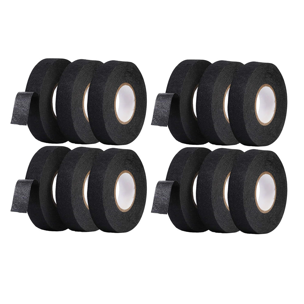 12 Rolls of Car Automotive Wiring Harness Fluff Tape for Noise Reduction