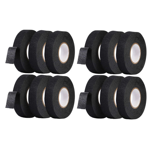 12 Rolls of Car Automotive Wiring Harness Fluff Tape for Noise Reduction